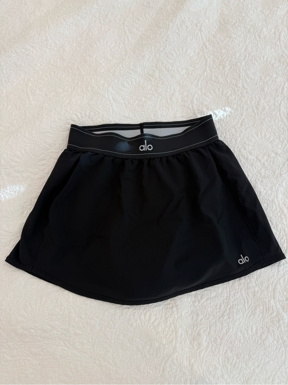 ALO Yoga Black Skater Athletic Skirt